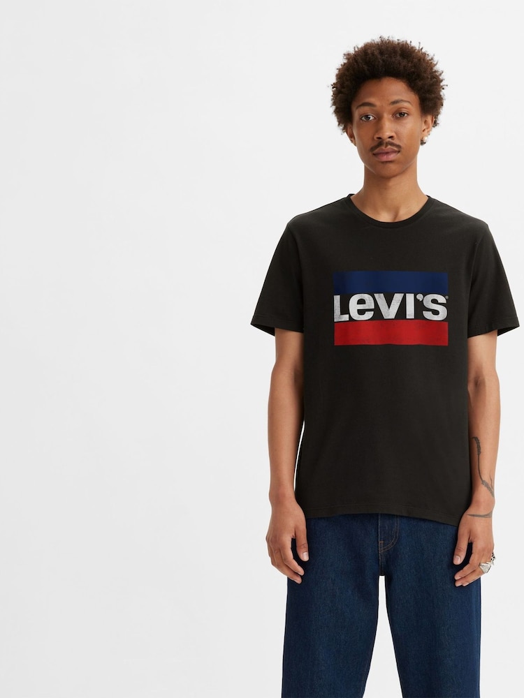 Schwarz - Levi's®, Sportswear-T-Shirt mit Grafik aus 100 % Baumwolle - Bild 1 von 8