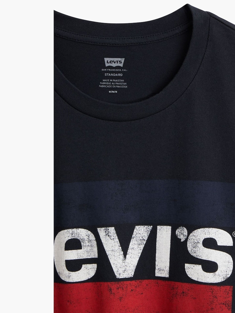 Schwarz - Levi's®, Sportswear-T-Shirt mit Grafik aus 100 % Baumwolle - Bild 8 von 8