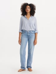 Levi's® Blue 100% Cotton 94 Baggy Worn In Jeans - Image 1 of 6