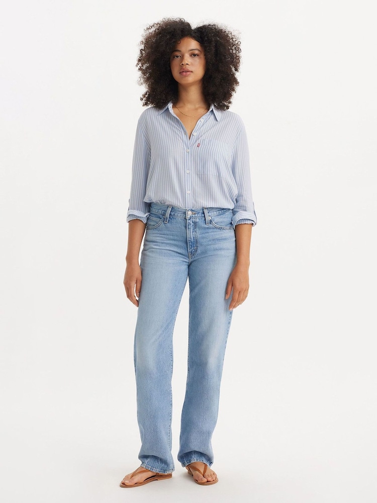 Levi's® Blue 100% Cotton 94 Baggy Worn In Jeans - Image 1 of 6