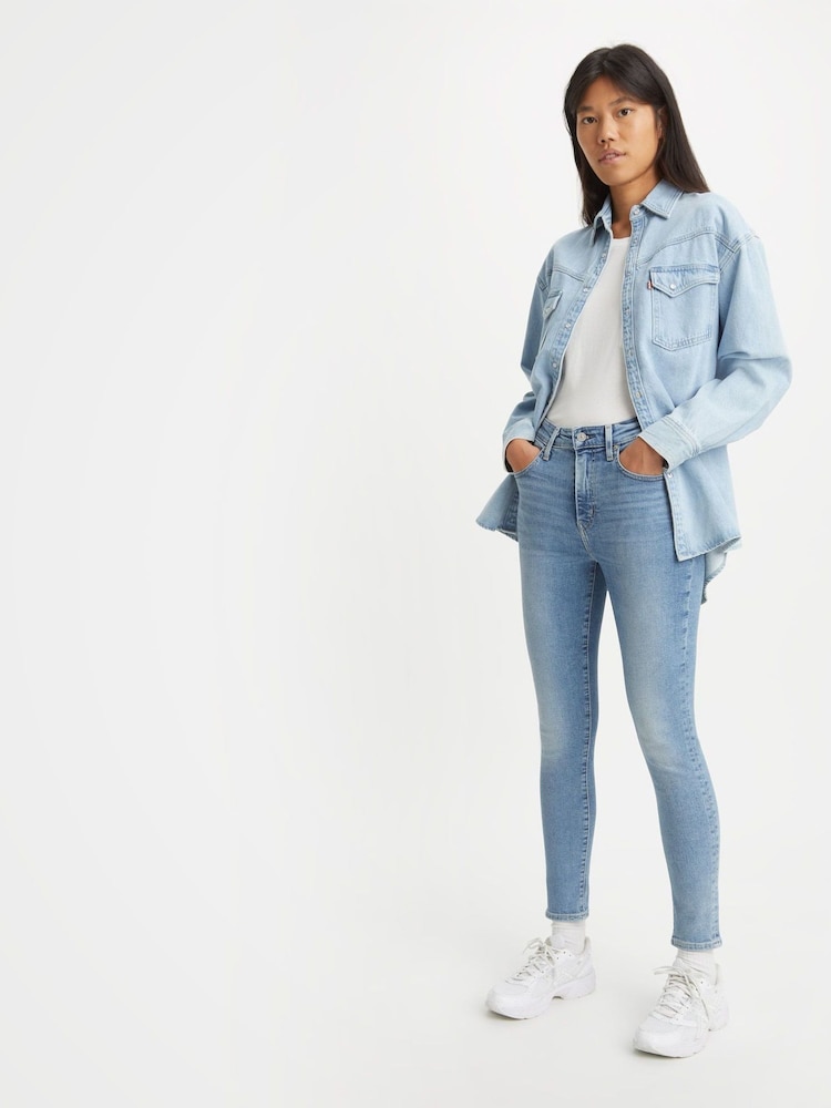 Levi's® Blue 721 High Rise Skinny Jeans - Image 3 of 8