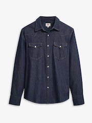 Levi's® Blue 100% Cotton Barstow Western Standard Flat Finish Shirt - Image 4 of 4