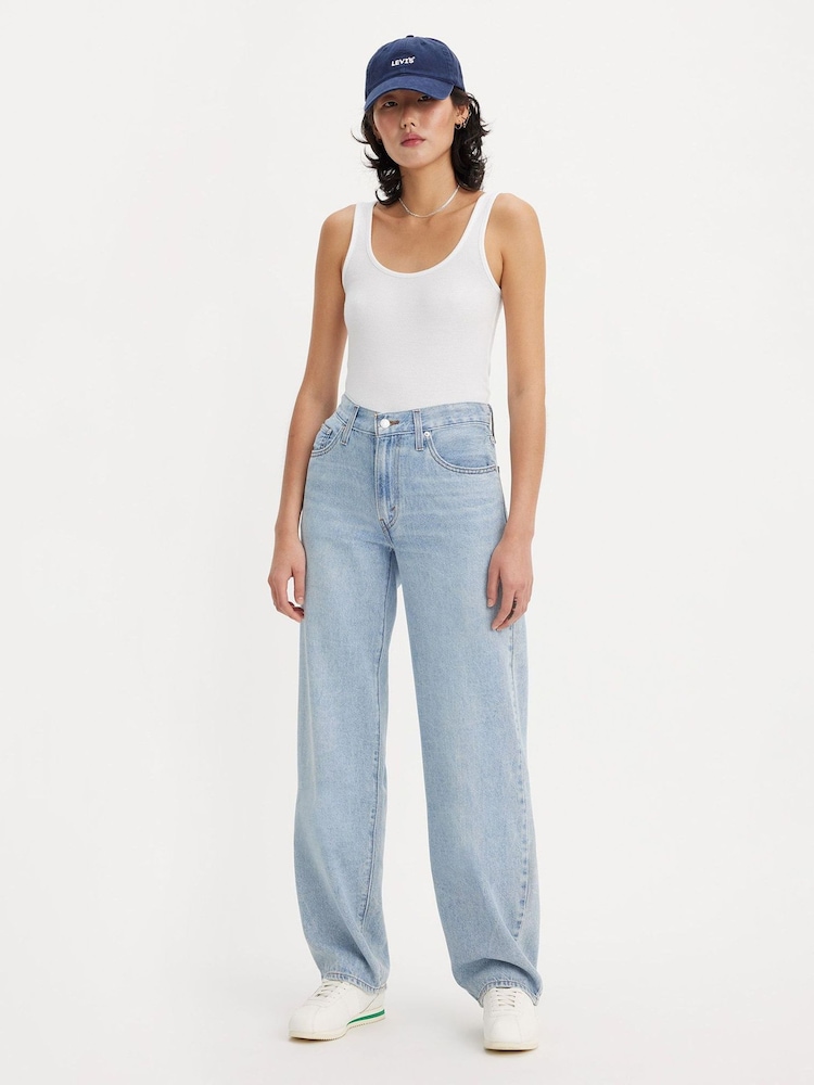 Levi's® Blue Baggy Dad Flat Finish Jeans - Image 1 of 10 Levi's® Blue Baggy Dad Flat Finish Jeans - Image 1 of 10