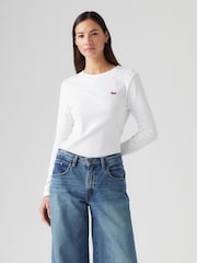 Levi's® White 100% Cotton Essential Long Sleeve T-Shirt - Image 1 of 8