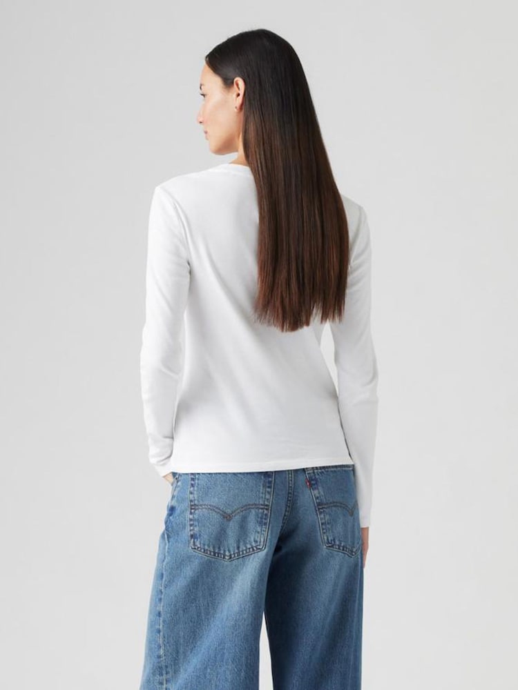 Levi's® White 100% Cotton Essential Long Sleeve T-Shirt - Image 2 of 8
