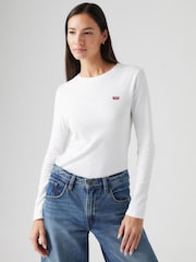 Levi's® White 100% Cotton Essential Long Sleeve T-Shirt - Image 4 of 8