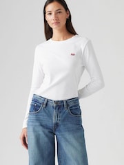 Levi's® White 100% Cotton Essential Long Sleeve T-Shirt - Image 7 of 8