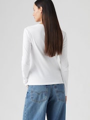Levi's® White 100% Cotton Essential Long Sleeve T-Shirt - Image 8 of 8