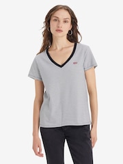 Azul - Levi's® Perfect V-Neck 100% Cotton T-Shirt - Imagen 1 de 3