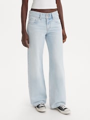 Levi's® Blue 100% Cotton Superlow Loose Flat Finish Jeans - Image 3 of 7
