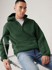 Levi's® Green Hooded Sherpa Pullover Fleece - Image 4 of 6