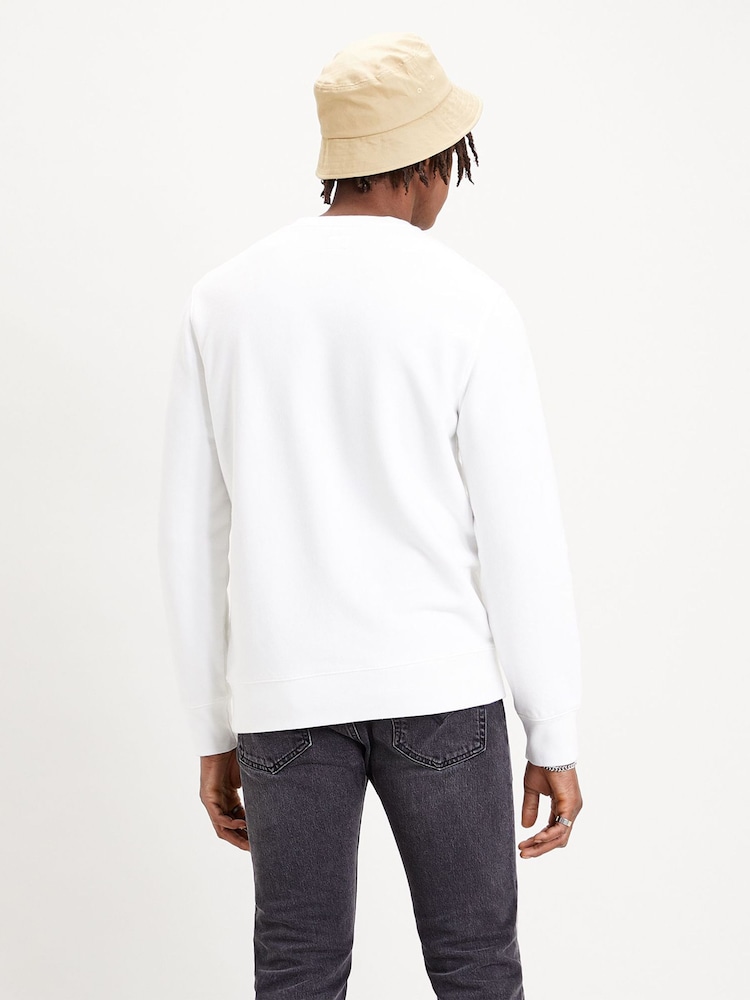 Levi's® White The Original Hm Crew 100% Cotton Sweatshirt - Image 2 of 4 Levi's® White The Original Hm Crew 100% Cotton Sweatshirt - Image 2 of 4