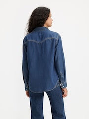 Levi's® Blue Teodora Western Worn In Shirt - Image 2 of 6
