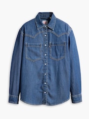 Levi's® Blue Teodora Western Worn In Shirt - Image 5 of 6