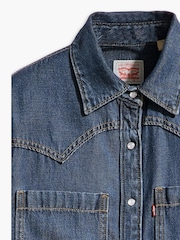 Levi's® Blue Teodora Western Worn In Shirt - Image 6 of 6