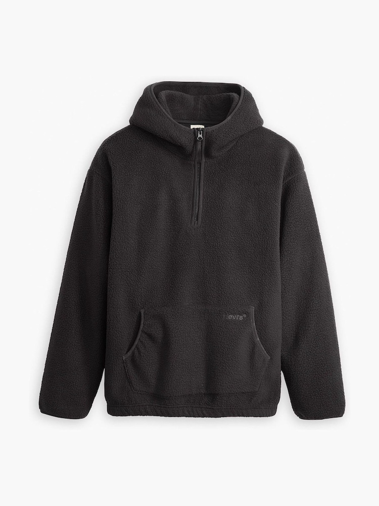Levi's® Black Hooded Sherpa Pullover Fleece - Image 5 of 5