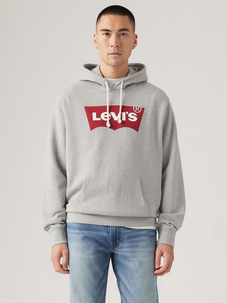 Levi's® Grey Standard Graphic 100% Cotton Hoodie - Image 1 of 3