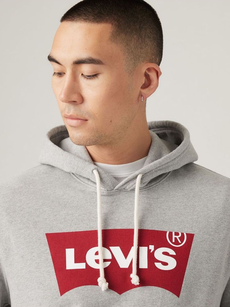 Levi's® Grey Standard Graphic 100% Cotton Hoodie - Image 3 of 3
