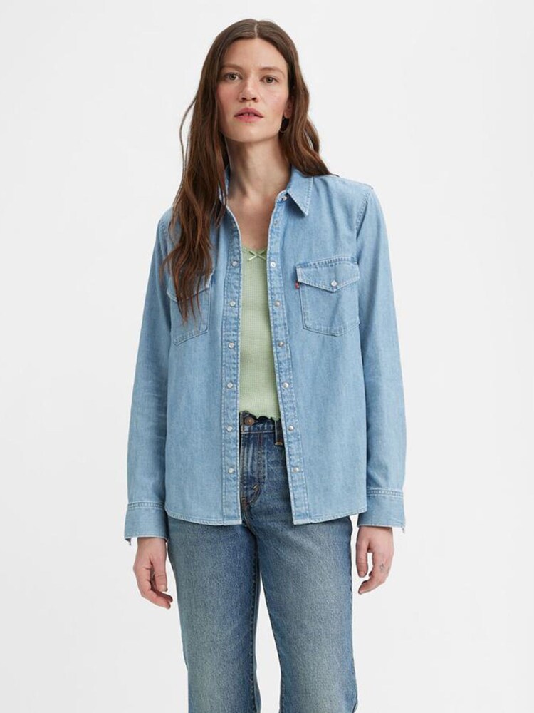 Levi's® Blue Iconic Western 100% Cotton Jackets - Image 1 of 7 Levi's® Blue Iconic Western 100% Cotton Jackets - Image 1 of 7