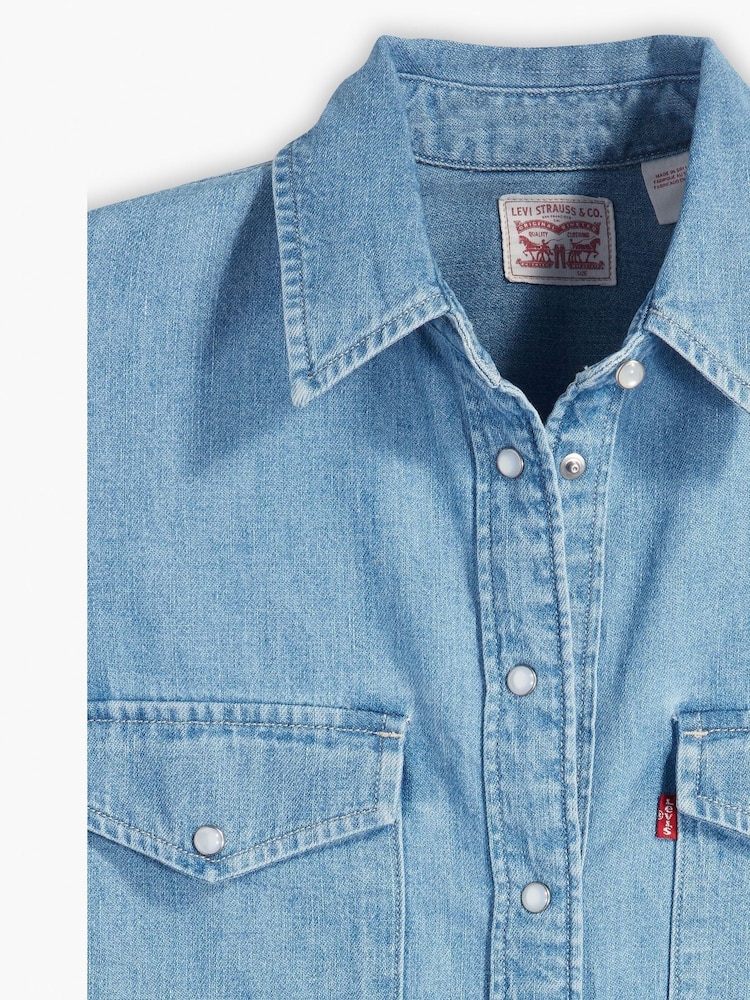 Levi's® Blue Iconic Western 100% Cotton Jackets - Image 7 of 7
