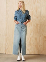 Levi's® Blue Teodora Western Worn In Shirt - Image 3 of 6