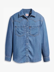 Levi's® Blue Teodora Western Worn In Shirt - Image 5 of 6