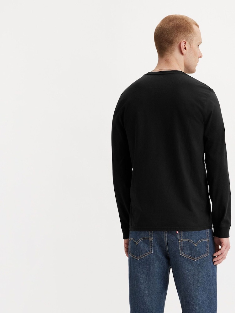 Levi's® Black Long Sleeve 100% Cotton Original T-Shirt - Image 2 of 5