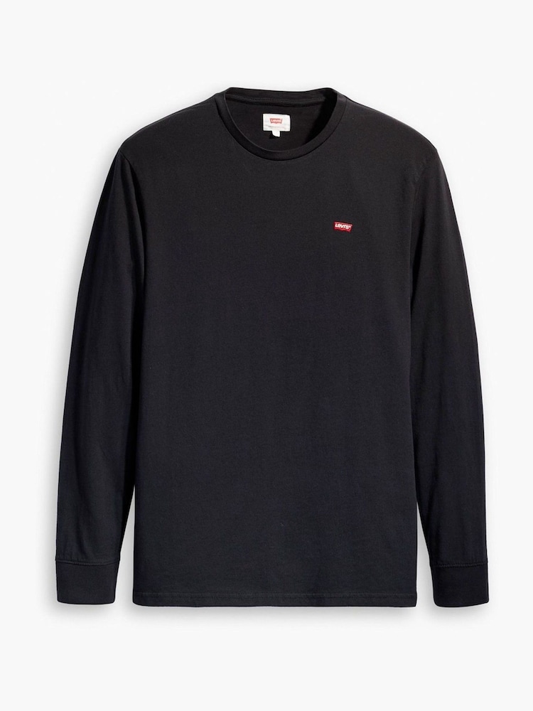 Levi's® Black Long Sleeve 100% Cotton Original T-Shirt - Image 5 of 5 Levi's® Black Long Sleeve 100% Cotton Original T-Shirt - Image 5 of 5