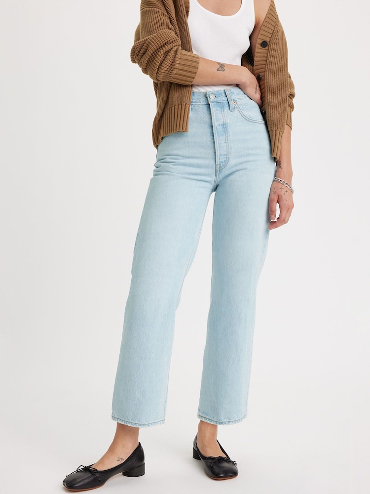 Levi's® Blue Ribcage Straight Ankle Jeans - Image 1 of 8