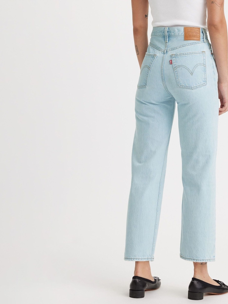 Levi's® Blue Ribcage Straight Ankle Jeans - Image 2 of 8