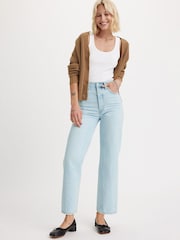 Levi's® Blue Ribcage Straight Ankle Jeans - Image 3 of 8