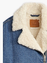Levi's® Blue 100% Cotton Sherpa Flight Jacket - Image 7 of 7