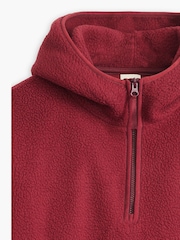 Levi's® Red Hooded Sherpa Pullover Fleece - Image 6 of 6