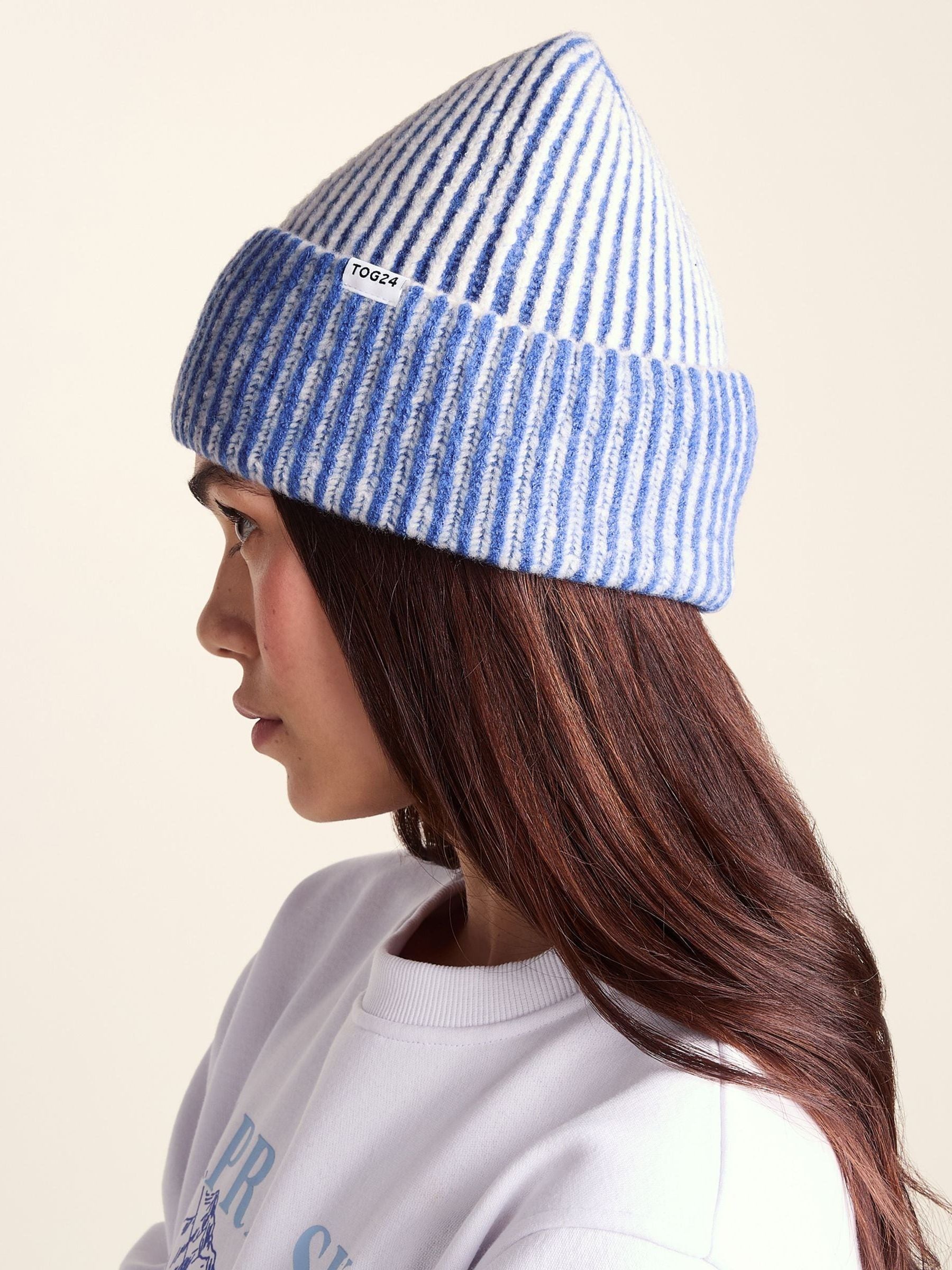 Tog24 Unisex Bright Blue 'Kiryan' Knitted Hat In - Image 6
