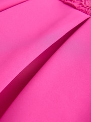 Magenta Pink Lace Scuba Dress (3-16yrs) - Image 7 of 8