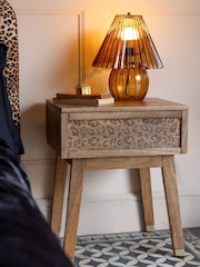 Rockett St George Leopard Leopard Print Bedside Table - Image 1 of 6