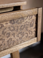 Rockett St George Leopard Leopard Print Bedside Table - Image 2 of 6