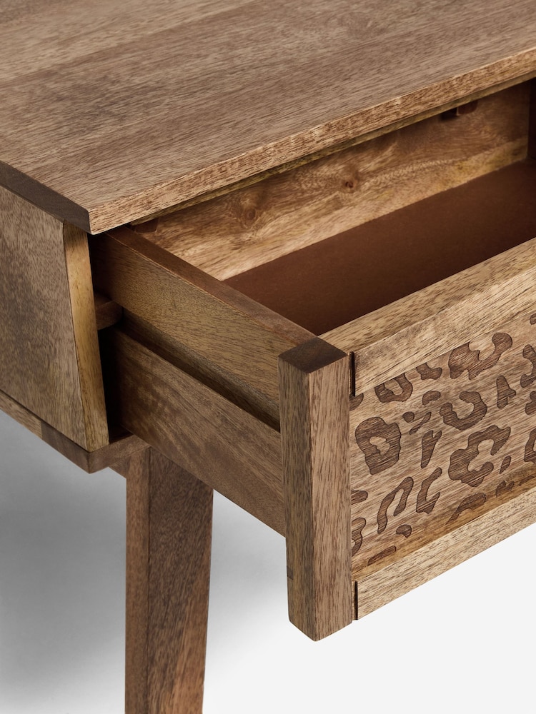 Rockett St George Leopard Leopard Print Bedside Table - Image 6 of 6