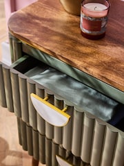 Clarke & Clarke Green Calisto Wide Chest of Drawers - Image 3 of 9