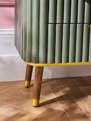 Clarke & Clarke Green Calisto Wide Chest of Drawers - Image 4 of 9