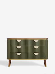 Clarke & Clarke Green Calisto Wide Chest of Drawers - Image 5 of 9