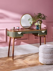Clarke & Clarke Green Calisto Dressing Table - Image 2 of 9