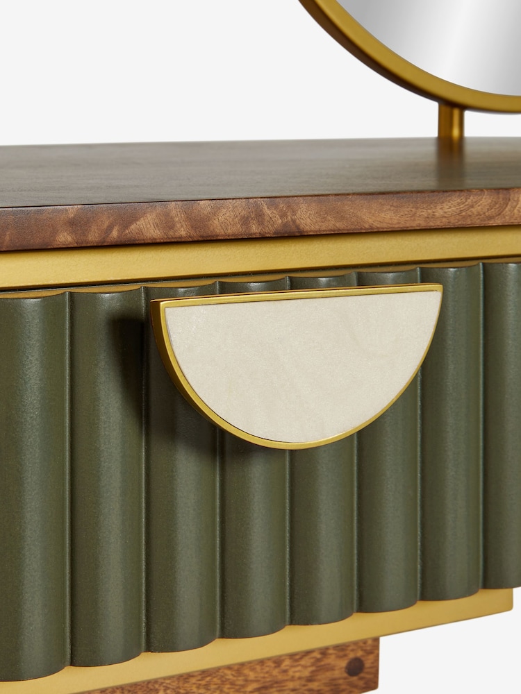 Clarke & Clarke Green Calisto Dressing Table - Image 9 of 9