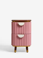 Clarke & Clarke Pink Calisto Bedside Table - Image 5 of 7