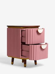 Clarke & Clarke Pink Calisto Bedside Table - Image 6 of 7