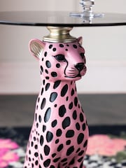 Rockett St George Pink Leopard Side Table - Image 2 of 6