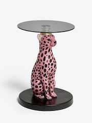 Rockett St George Pink Leopard Side Table - Image 5 of 6