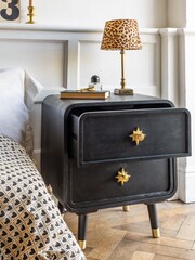 Rockett St George Black Ringo Bedside Table - Image 2 of 3