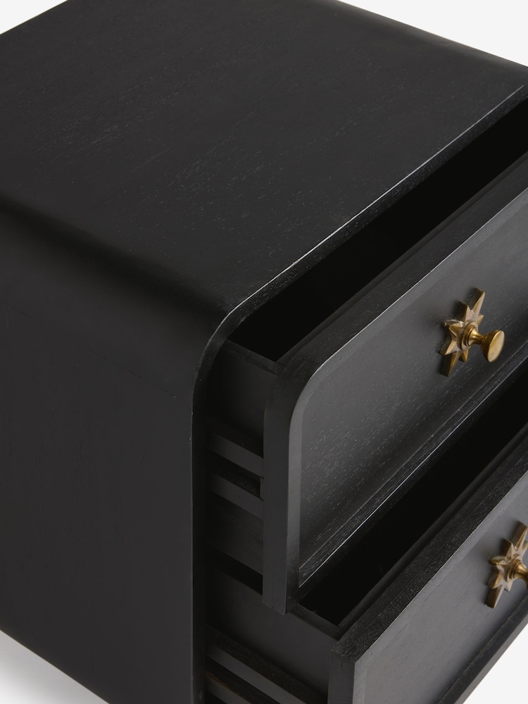 Rockett St George Black Ringo Bedside Table - Image 6 of 6