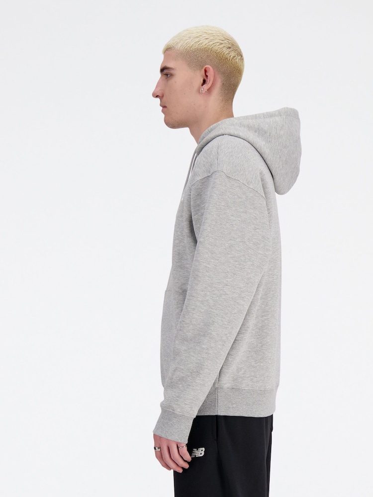 New Balance Grey Mens Sport Essentials French Terry Hoodie - Image 4 of 4